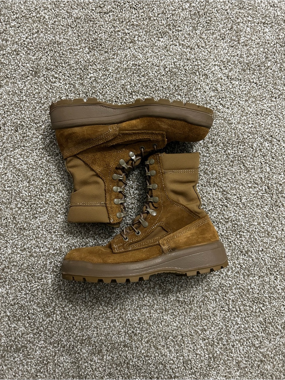 Belleville Brown Suede Lace-Up Combat Boots